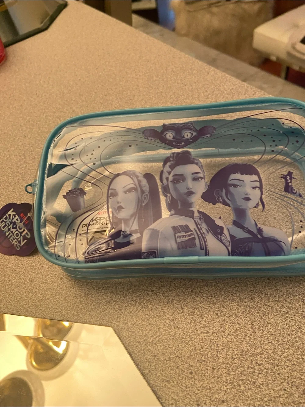 Arcane Themed Blue Transparent Travel Pouch